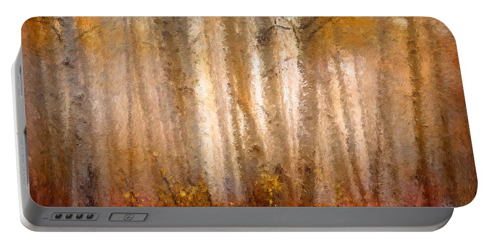 Trees Portable Battery Charger featuring the painting Trees by Vart Studio