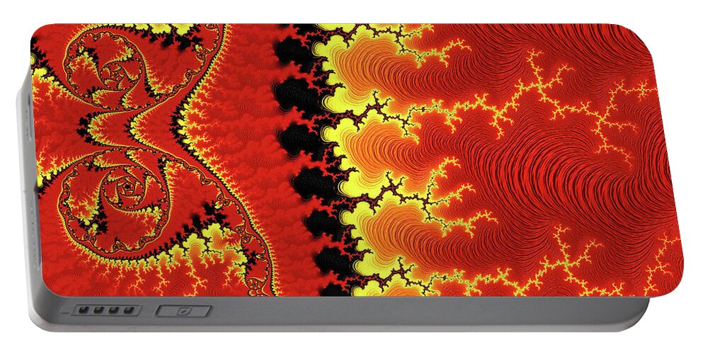 Fractals Portable Battery Charger featuring the digital art Tribal by Gaye Bentham