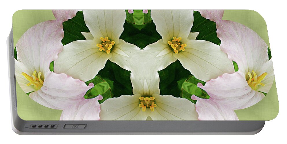 Trillium Portable Battery Charger featuring the photograph Trillium by Minnie Gallman