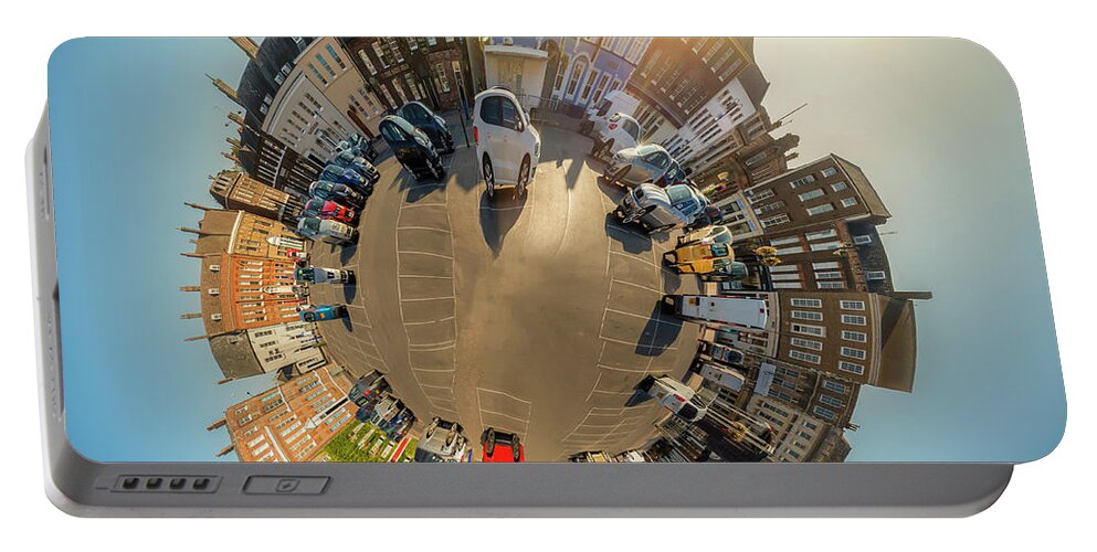 Norfolk Portable Battery Charger featuring the photograph Tuesday Market Place mini planet by Simon Bratt