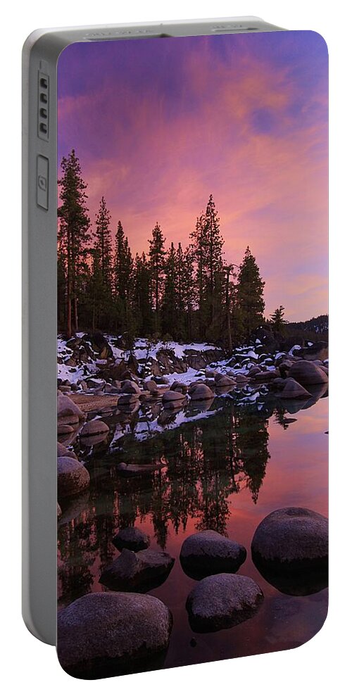 Lake Tahoe Portable Battery Charger featuring the photograph Twilight by Sean Sarsfield