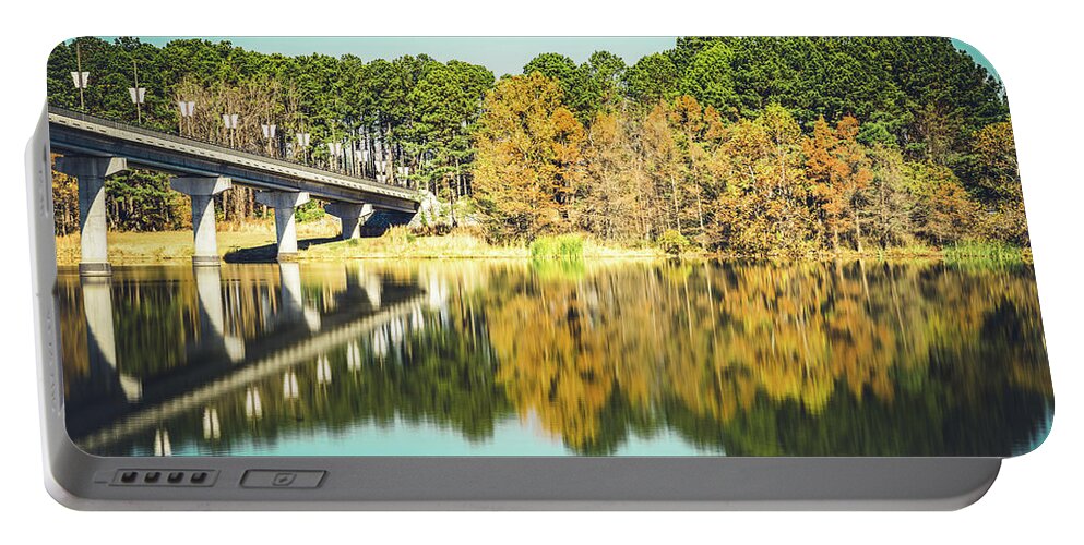 Autumn Colors Portable Battery Charger featuring the photograph Two Rivers Park, arkansas by Mati Krimerman