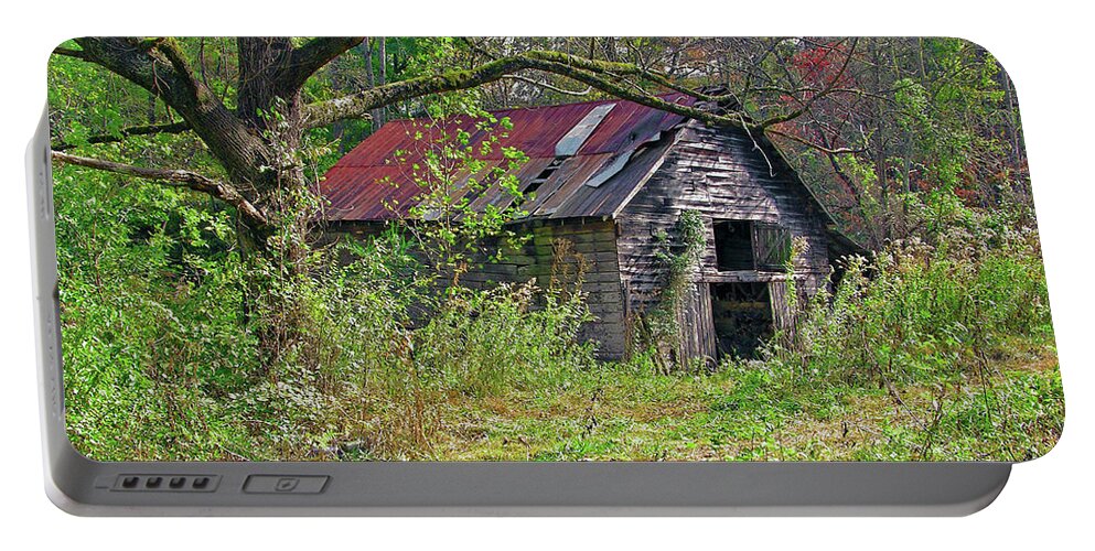 Old Barn Portable Battery Charger featuring the photograph Uncle Henry's Barn by Randall Dill