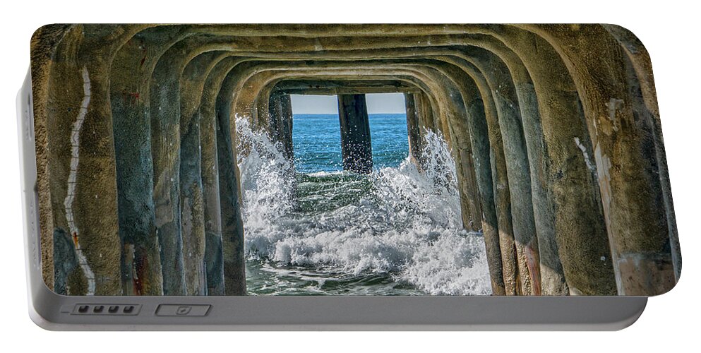 Pier Portable Battery Charger featuring the photograph Under the Pier Manhattan by Michael Hope