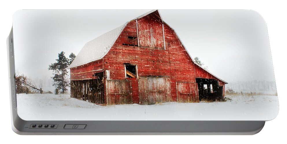Barn Addict Portable Battery Charger featuring the photograph Undignified Death by Julie Hamilton