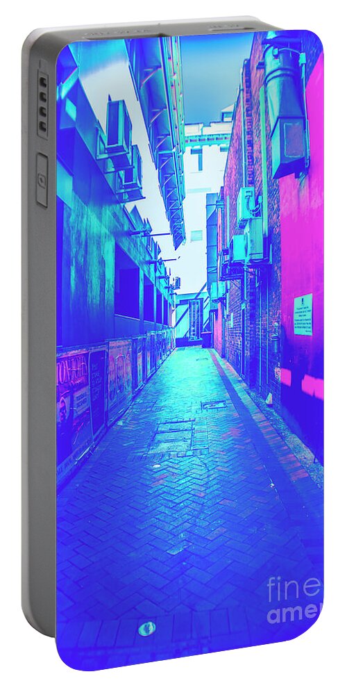 City Portable Battery Charger featuring the photograph Urban neon by Jorgo Photography