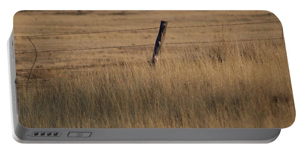 Utah Portable Battery Charger featuring the photograph Utah Fence and Field by Colleen Cornelius