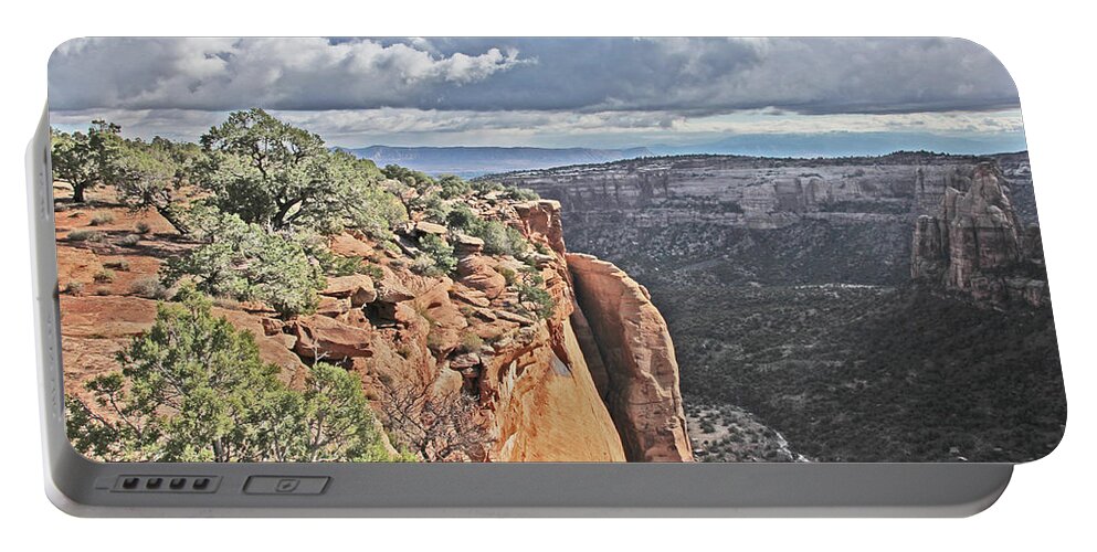 Valley Colorado National Monument Sky Clouds Portable Battery Charger featuring the photograph Valley Colorado National Monument Sky Clouds 2892 by David Frederick
