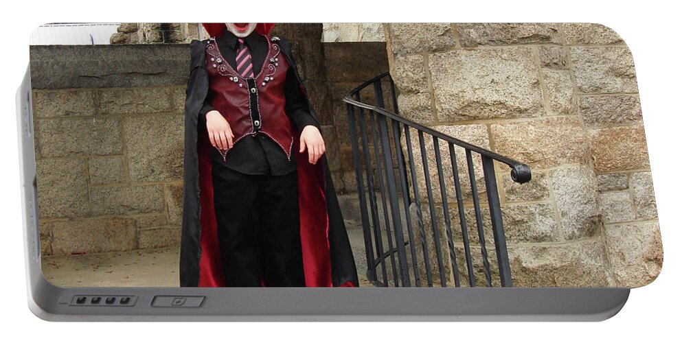 Halloween Portable Battery Charger featuring the photograph Vampire Costume 3 by Amy E Fraser