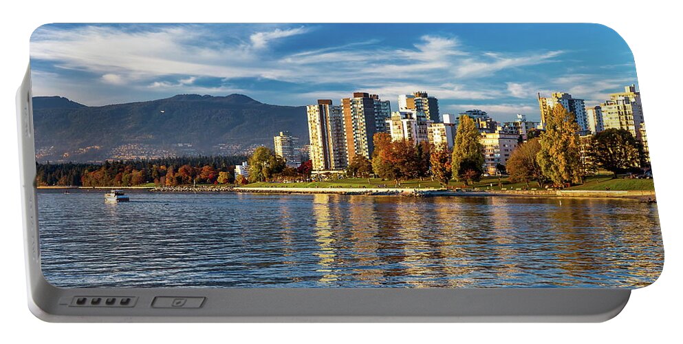 Alex Lyubar Portable Battery Charger featuring the photograph Vancouver skyline by Alex Lyubar