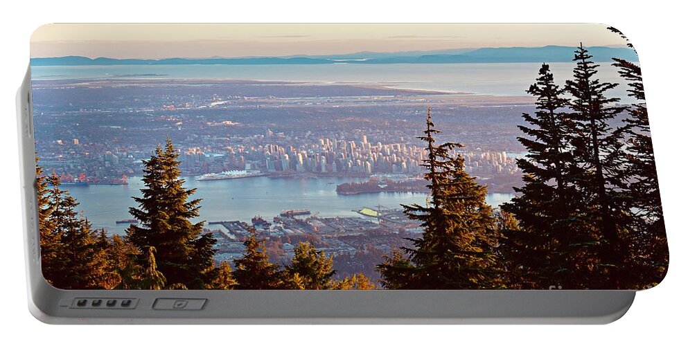 Cityscape Portable Battery Charger featuring the photograph Vancouver Vista From The Top by Gary F Richards