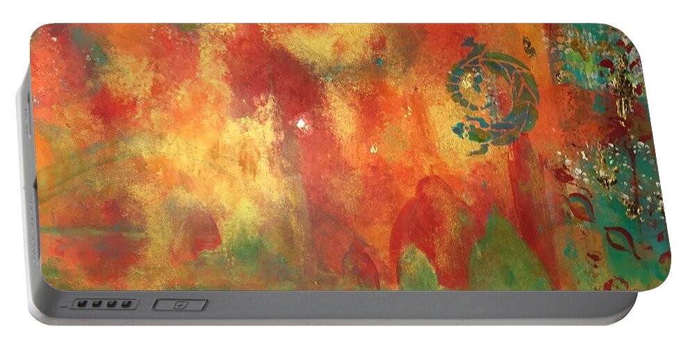 Venice Portable Battery Charger featuring the painting Venice Carnival by Jacqui Hawk