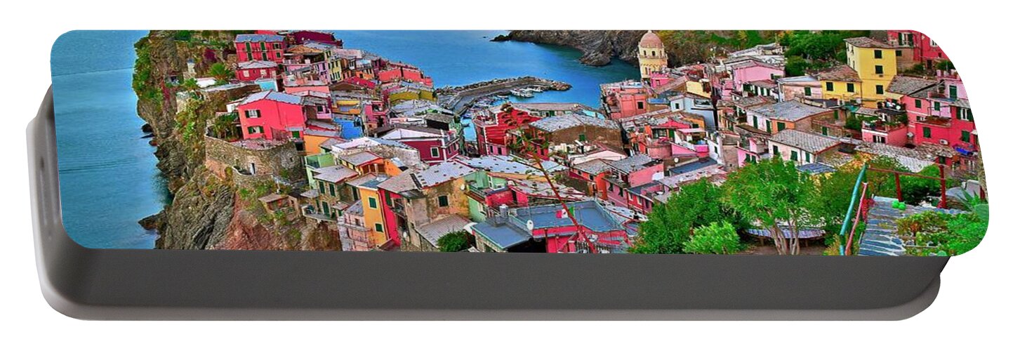 Vernazza Portable Battery Charger featuring the photograph Vernazza Backside 2019 by Frozen in Time Fine Art Photography
