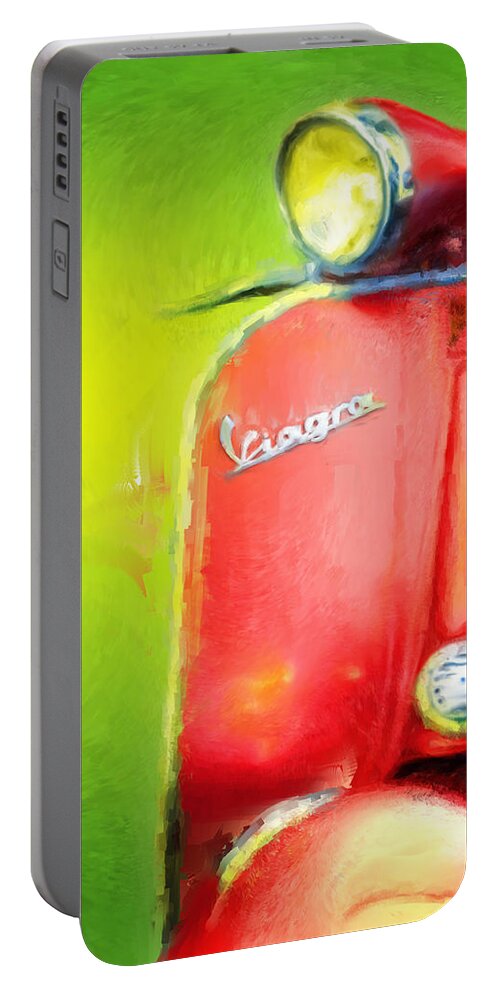 Vigor Portable Battery Charger featuring the painting Vigor by Vart Studio