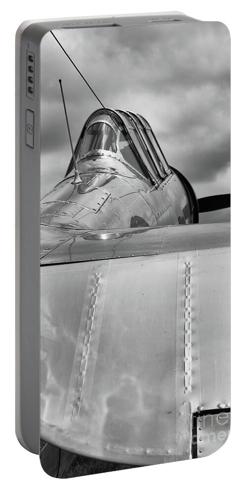 T-6 Texan Portable Battery Charger featuring the photograph Watching the Skies No.2 by Jimmy Ostgard