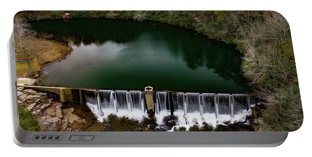 Steve Bunch Portable Battery Charger featuring the photograph Waterfalls from above by Steve Bunch
