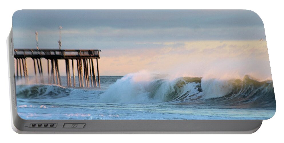 Atlantic Portable Battery Charger featuring the photograph Waves At The Inlet Beach by Robert Banach