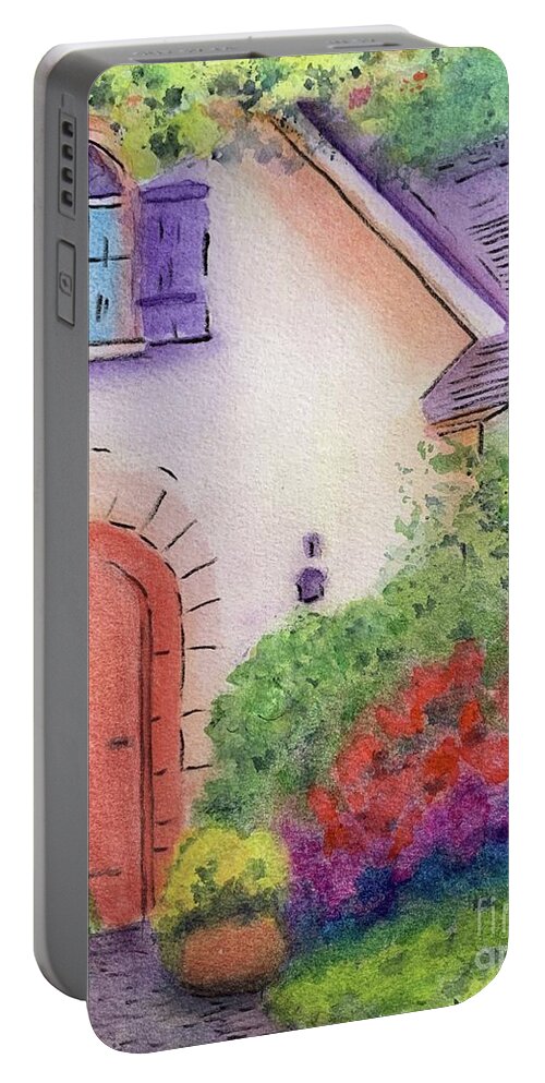 House Portable Battery Charger featuring the painting Welcome by Sue Carmony