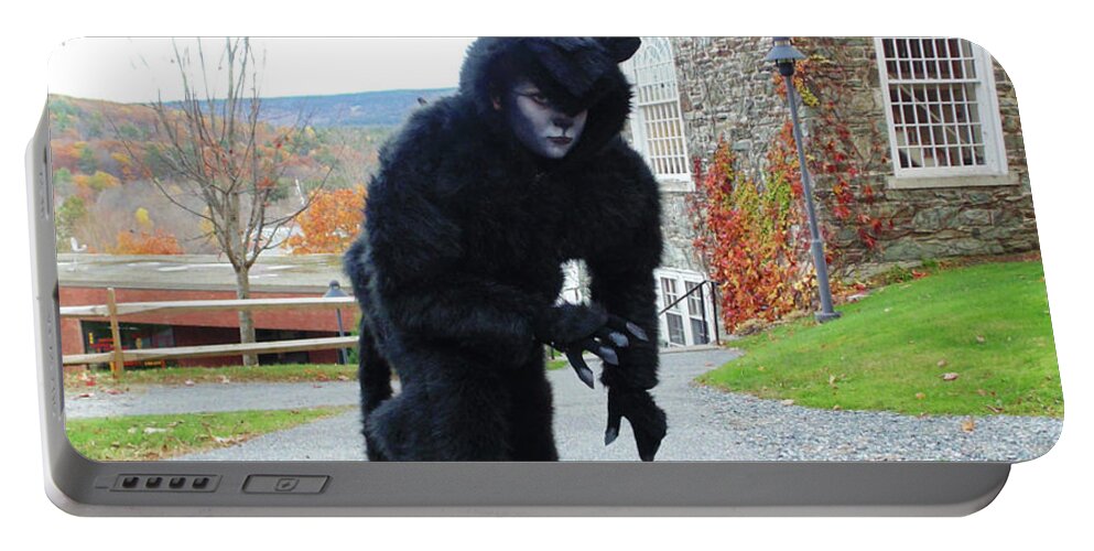 Halloween Portable Battery Charger featuring the photograph Werepanther Costume 6 by Amy E Fraser