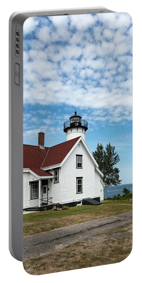 West Chop Lighthouse Marthas Vineyard Portable Battery Charger featuring the photograph West Chop Lighthouse Marthas Vineyard by Michelle Constantine