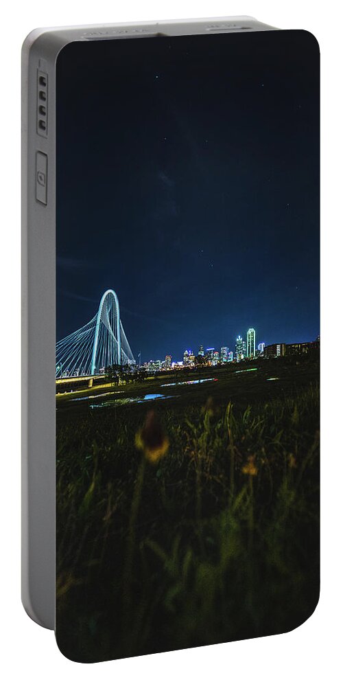 West Portable Battery Charger featuring the photograph West Dallas Flower by Peter Hull