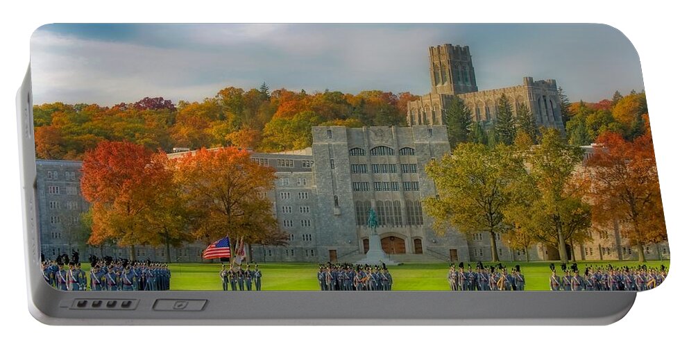 Autumn Portable Battery Charger featuring the photograph West Point In Autumn by Mountain Dreams