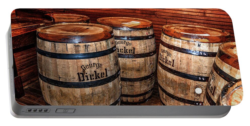 Hdr Portable Battery Charger featuring the photograph Whisky Barrels by Paul Mashburn