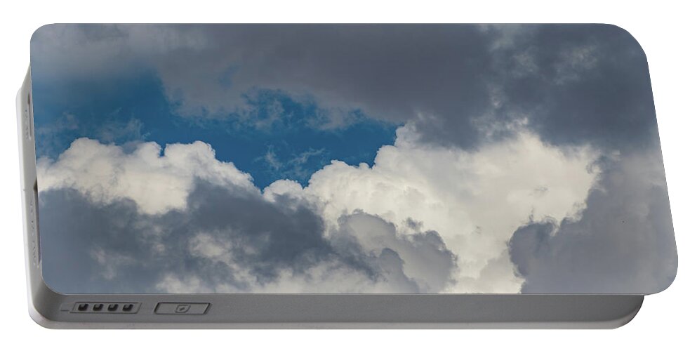 White Portable Battery Charger featuring the photograph White and Gray Clouds by Douglas Killourie
