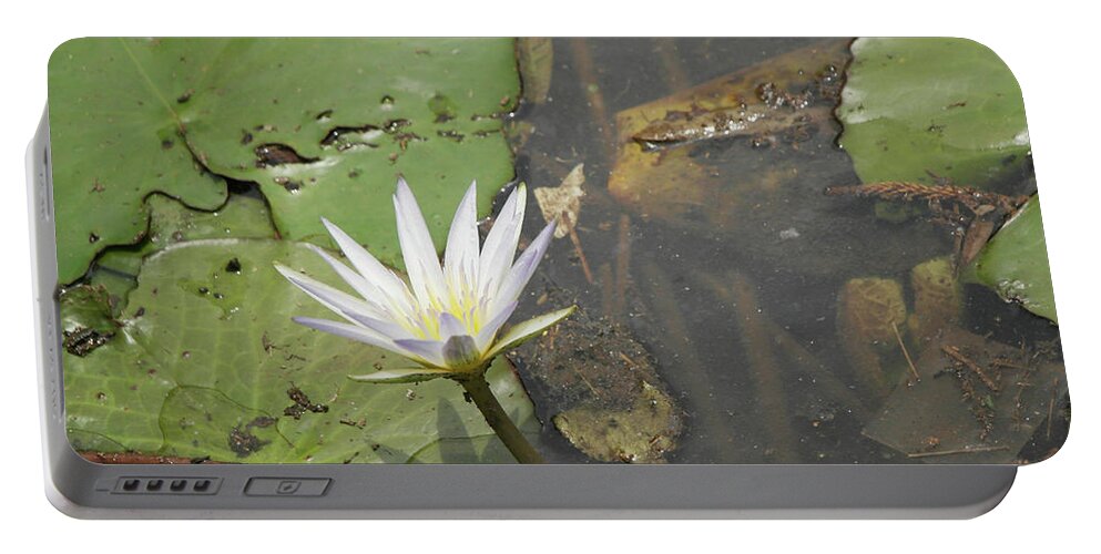 White Lotus Portable Battery Charger featuring the photograph White lotus by Atul Kolte