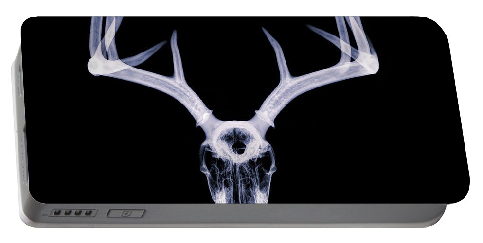 Kansas Portable Battery Charger featuring the photograph White-tailed Deer x-ray 011 by Rob Graham
