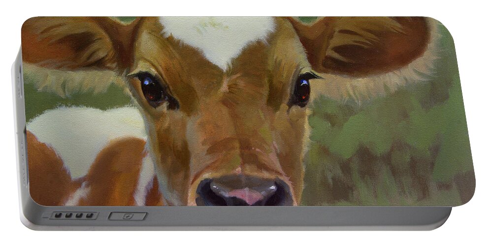 Western Art Portable Battery Charger featuring the painting Wild Heart by Carolyne Hawley