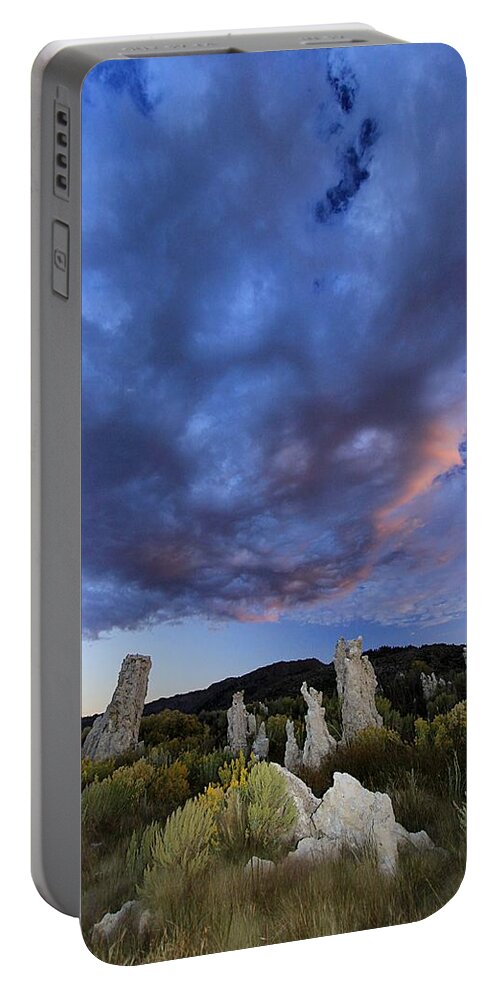 Tufa Portable Battery Charger featuring the photograph Wild Night On Tufa by Sean Sarsfield