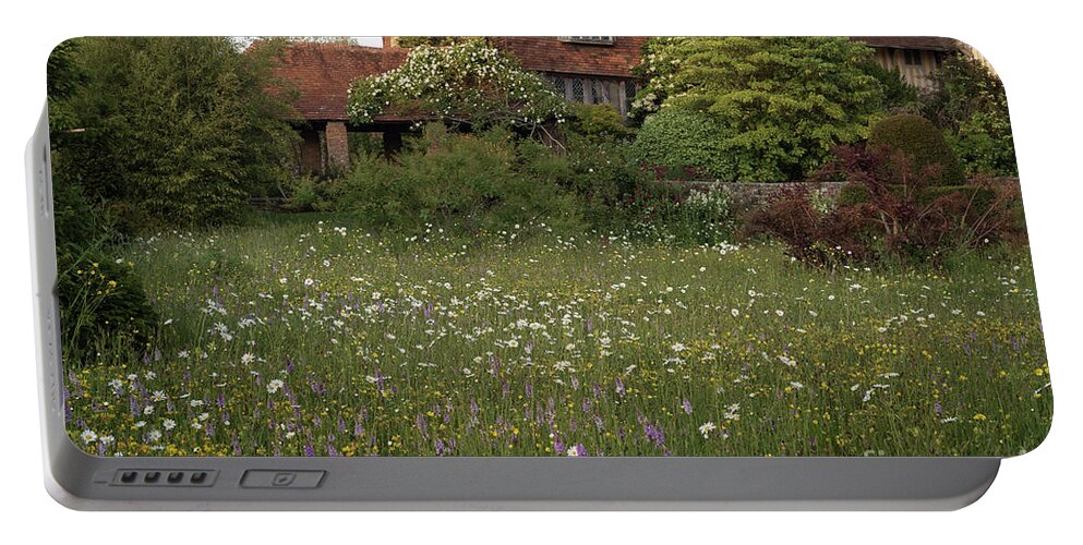 Wildflower Portable Battery Charger featuring the photograph Wildflower Meadow, Great Dixter by Perry Rodriguez