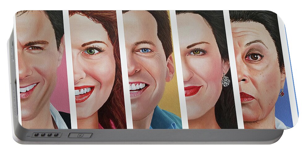 Will And Grace Portable Battery Charger featuring the painting Will and Grace by Vic Ritchey