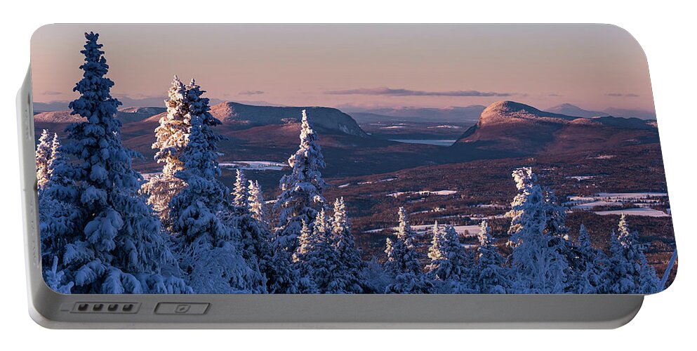 Willoughby Portable Battery Charger featuring the photograph Willoughby Gap Winter by Tim Kirchoff
