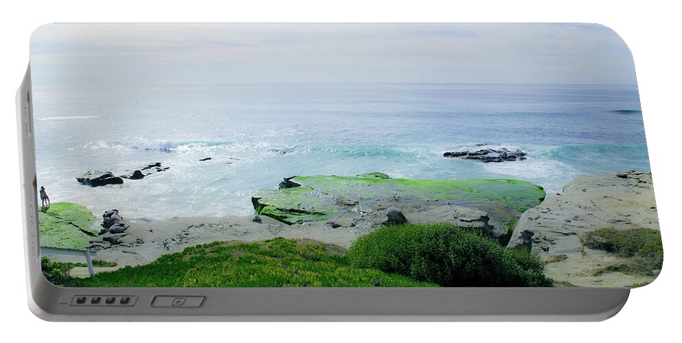 California Beach Portable Battery Charger featuring the photograph Wind n Sea in Love by Catherine Walters