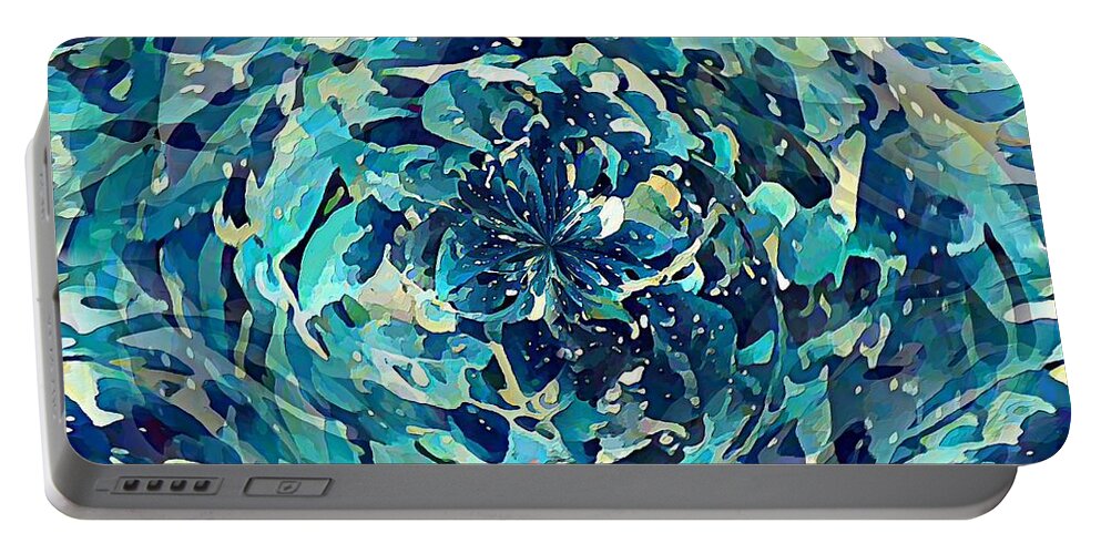 Botanical Portable Battery Charger featuring the digital art Winter Floral by David Manlove