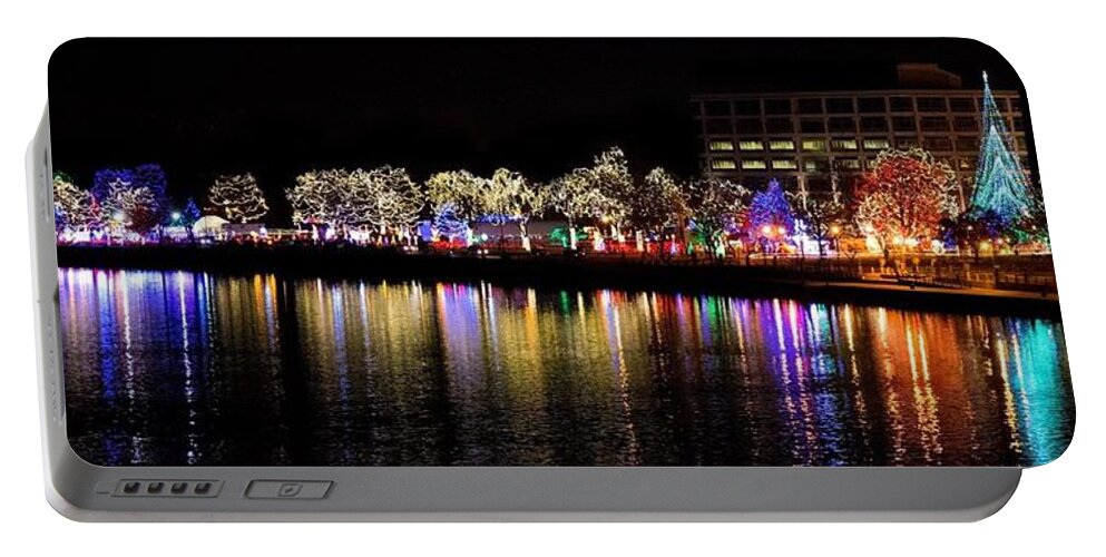 Landscape Portable Battery Charger featuring the photograph Winter Rainbow by Phil S Addis