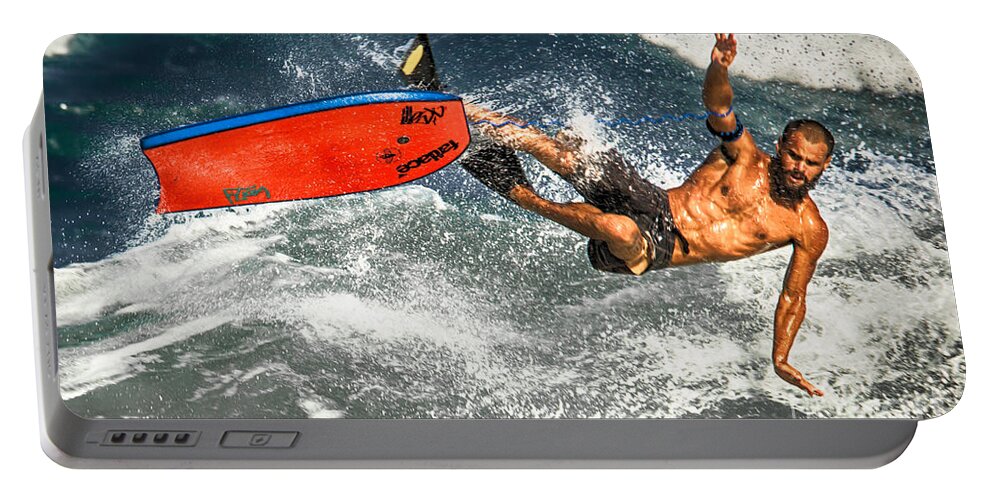 Beach Portable Battery Charger featuring the photograph Wipeout by Eye Olating Images