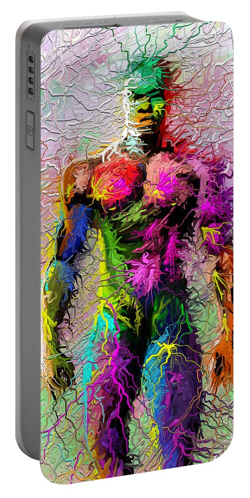 Network Portable Battery Charger featuring the painting Wired Up by Anthony Mwangi