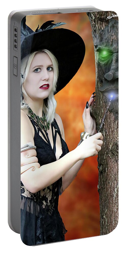 Witch Portable Battery Charger featuring the photograph Witch Wood by Jon Volden