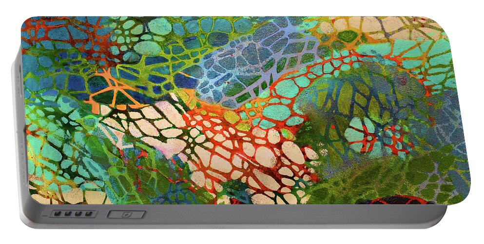  Portable Battery Charger featuring the painting Xylem by Polly Castor