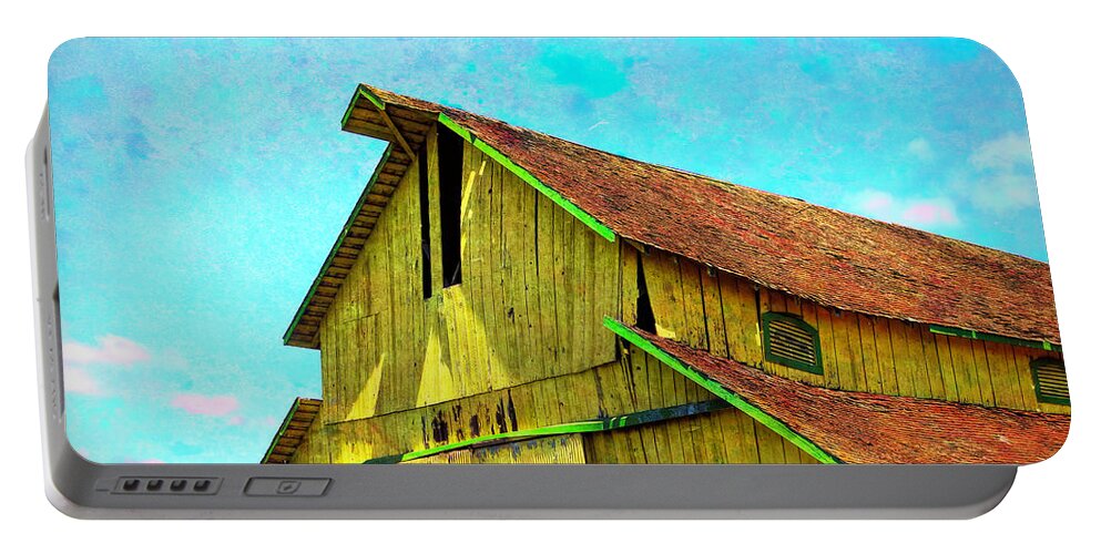 Yellow Barn Nipomo California Portable Battery Charger featuring the photograph Yellow Barn Nipomo California by Floyd Snyder