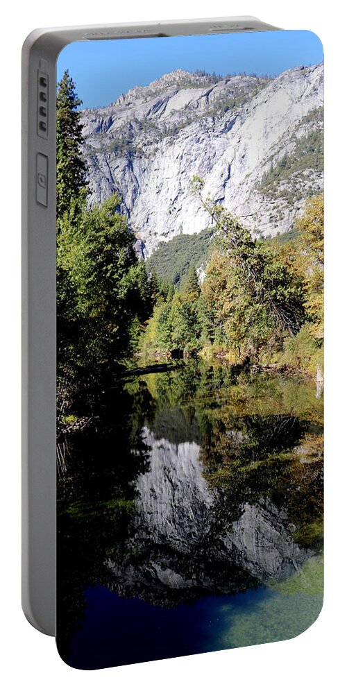 Merced River Portable Battery Charger featuring the photograph Yosemite Reflections Photograph by Kimberly Walker