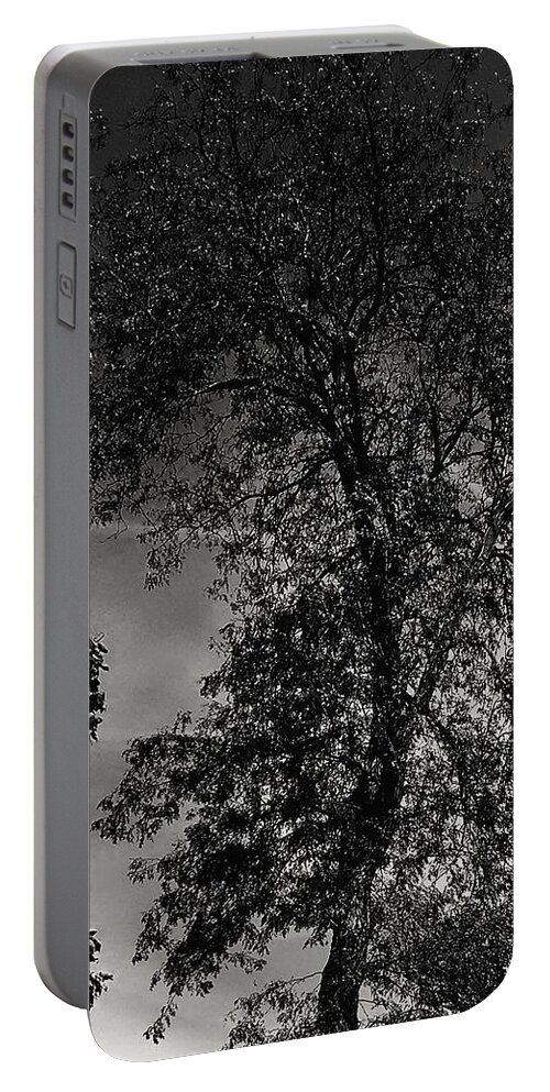 Black And White Portable Battery Charger featuring the photograph You Shall Love Your Neighbor As Yourself by Frank J Casella