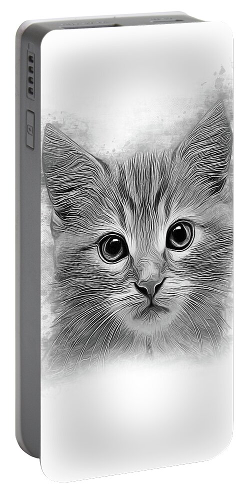 Cat Portable Battery Charger featuring the painting You've Got A Friend by Ian Mitchell