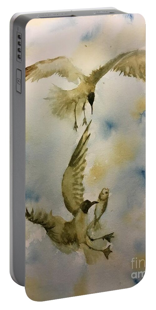 0552022 Portable Battery Charger featuring the painting 0552022 by Han in Huang wong