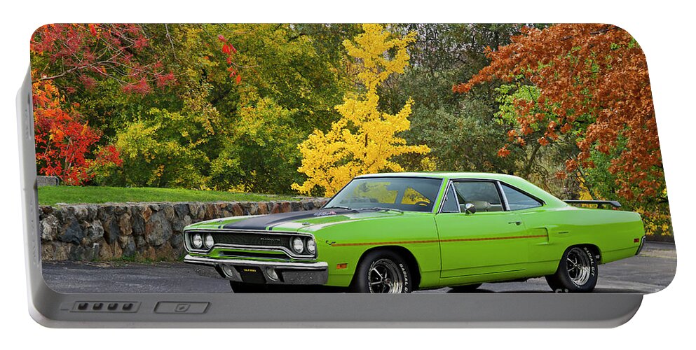 1970 Plymouth Roadrunner 440 Portable Battery Charger featuring the photograph 1970 Plymouth Roadrunner 440 by Dave Koontz