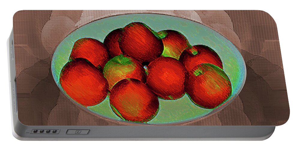 Art Portable Battery Charger featuring the digital art Abstract Fruit Art  198 by Miss Pet Sitter