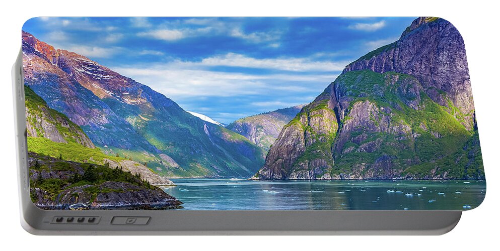 Alaska Portable Battery Charger featuring the digital art Alaska Inside Passage by SnapHappy Photos